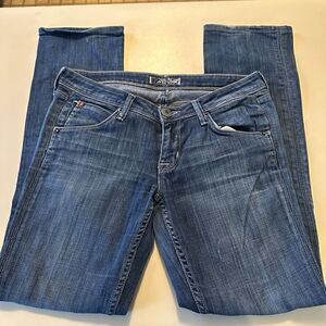 Hudson Bootcut Jeans Women's Size 27 Medium Wash Flap Pockets Low Rise Straight